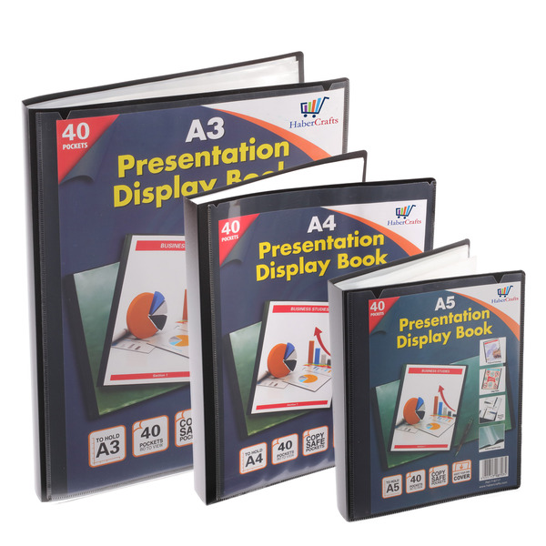 thumbnail image 2 of 6-Pack A4 Display Folder Presentation Books – 20 To 40 Clear Pockets Each, Portfolio Document Holder By ED 2 of 4