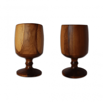 Teak Wood Wine Glasses