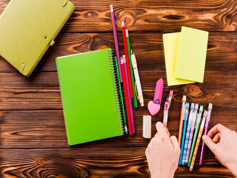 pens, pencils, and markers